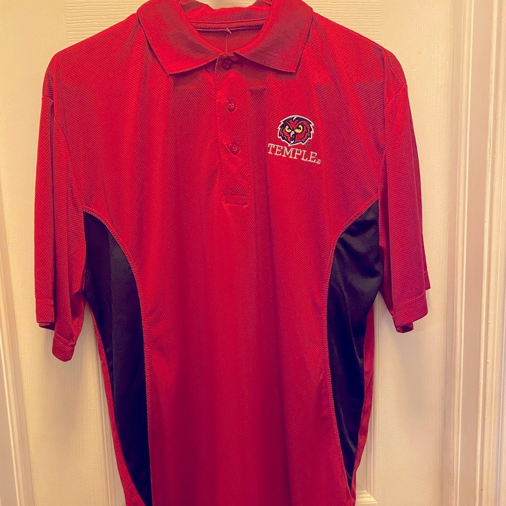 NWT.. Old Varsity Brand Temple Owls polo button down shirt.
